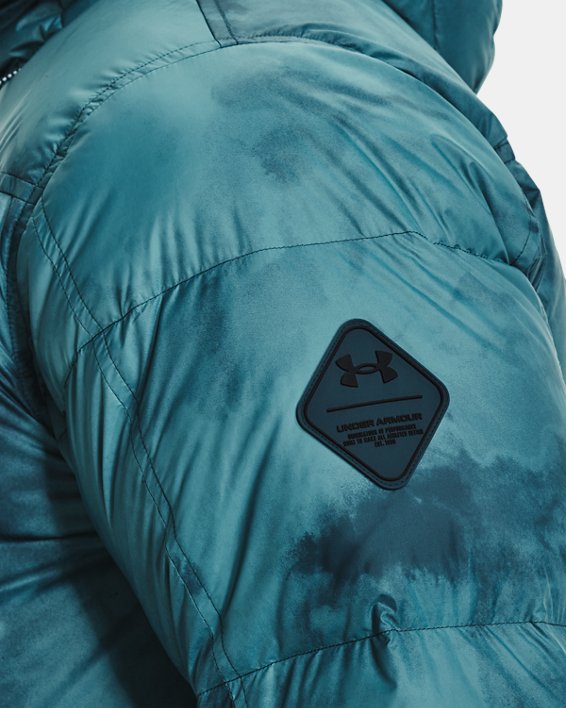 Men's ColdGear® Infrared Down Printed Jacket, Blue, pdpMainDesktop image number 4